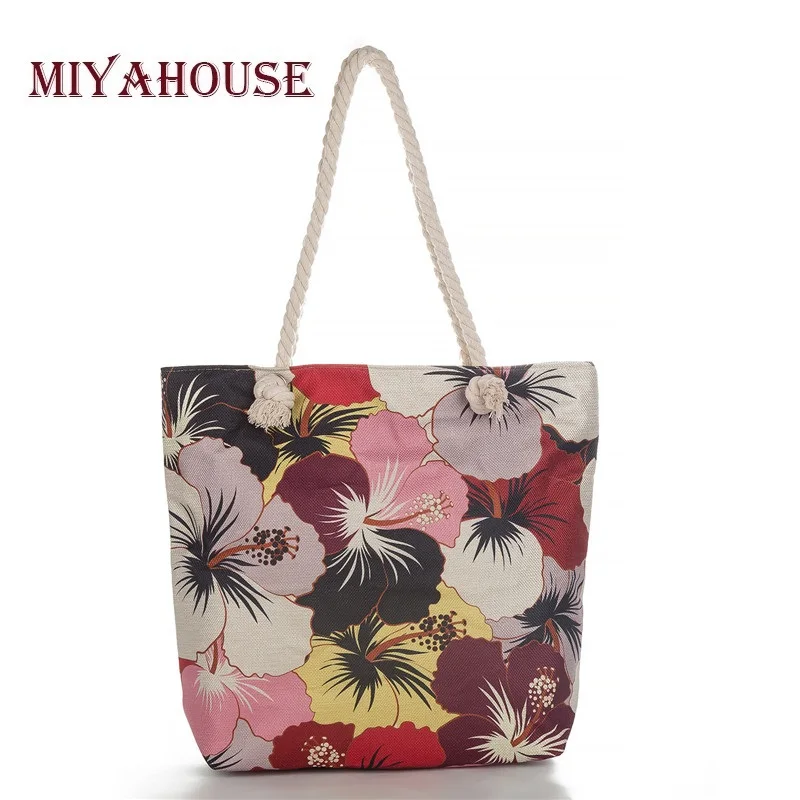 Miyahouse Flower Printing Women Handbag Summer Casual Wild Canvas Girls Beach Bag Large Capacity Daily Shopping Bag Female
Miyahouse Flower Printing Women Handbag Summer Casual Wild Canvas Girls Beach Bag Large Capacity Daily Shopping Bag Female