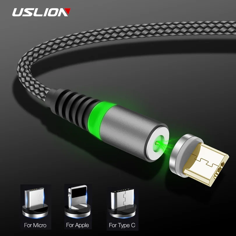 USLION 1M LED Magnetic Cable USB Type C Cable For iPhone Xs Max XR 8 7 6 Magnet Charge Micro USB Cable Charging Wire Cord USB C
USLION 1M LED Magnetic Cable USB Type C Cable For iPhone Xs Max XR 8 7 6 Magnet Charge Micro USB Cable Charging Wire Cord USB C