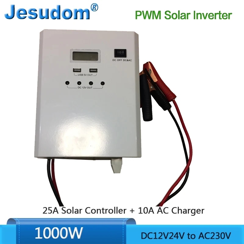 1000W Solar Hybrid Inverter Built-in PWM Solar Charger Controller with 5V USB Output /12VDC Output /AC Charger
1000W Solar Hybrid Inverter Built-in PWM Solar Charger Controller with 5V USB Output /12VDC Output /AC Charger