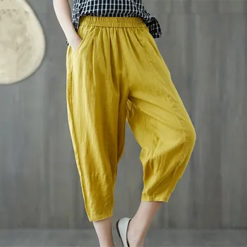 Hot Sale Summer Cotton Linen Harem Pants Casual Female Solid Pockets High Waist Loose Pants
Hot Sale Summer Cotton Linen Harem Pants Casual Female Solid Pockets High Waist Loose Pants