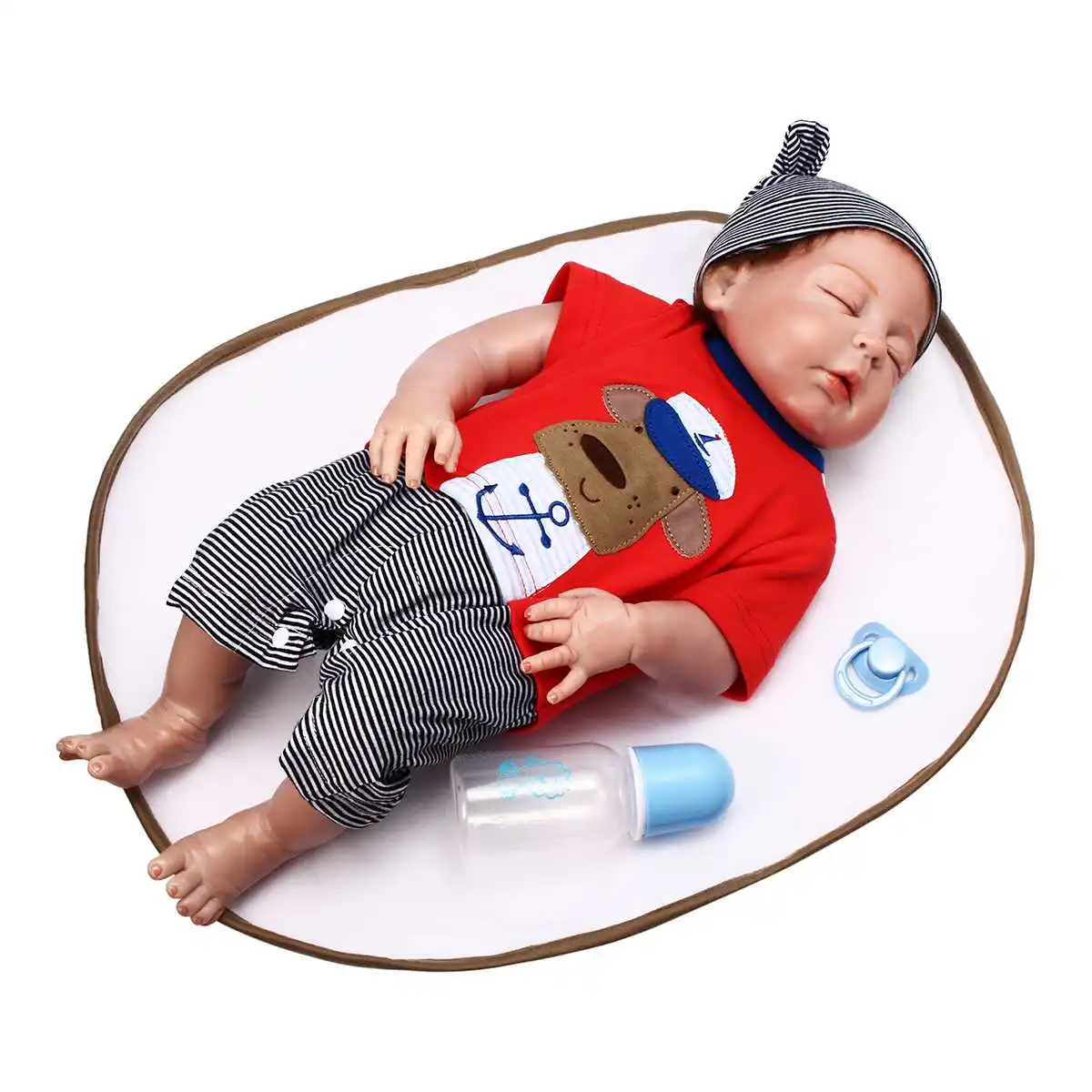 Newborn Boy Doll 23" 58cm Reborn Sleeping Baby Silicone Vinyl Lifelike Realistic Adorable Toddler Infant Doll Accessories Toys
Newborn Boy Doll 23" 58cm Reborn Sleeping Baby Silicone Vinyl Lifelike Realistic Adorable Toddler Infant Doll Accessories Toys