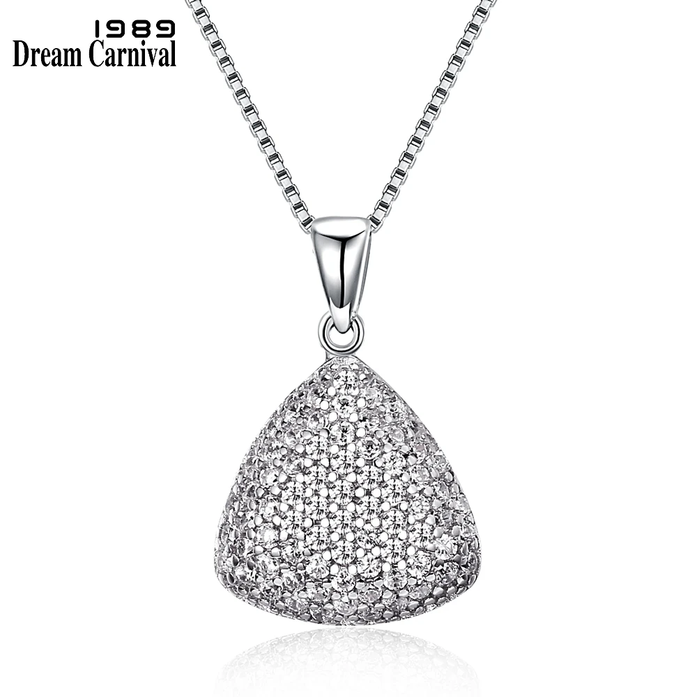 DreamCarnival 1989 Brand New Silver 925 jewelry Full White Stones Cubic Zirconia Triangle Pendant Necklaces for Women SZ05339R
DreamCarnival 1989 Brand New Silver 925 jewelry Full White Stones Cubic Zirconia Triangle Pendant Necklaces for Women SZ05339R