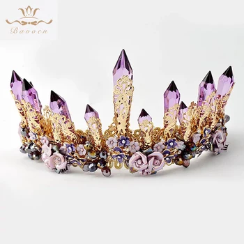 Bavoen European Style Baroque Brides Crown Tiara Headpieces Evening Hair Accessories
Bavoen European Style Baroque Brides Crown Tiara Headpieces Evening Hair Accessories