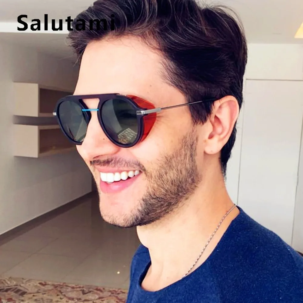 Round Steampunk Sunglasses For Men Double Color Frame Vintage Retro Sun Glasses Women Alloy Punk Shades 2019 Luxury Brand
Round Steampunk Sunglasses For Men Double Color Frame Vintage Retro Sun Glasses Women Alloy Punk Shades 2019 Luxury Brand