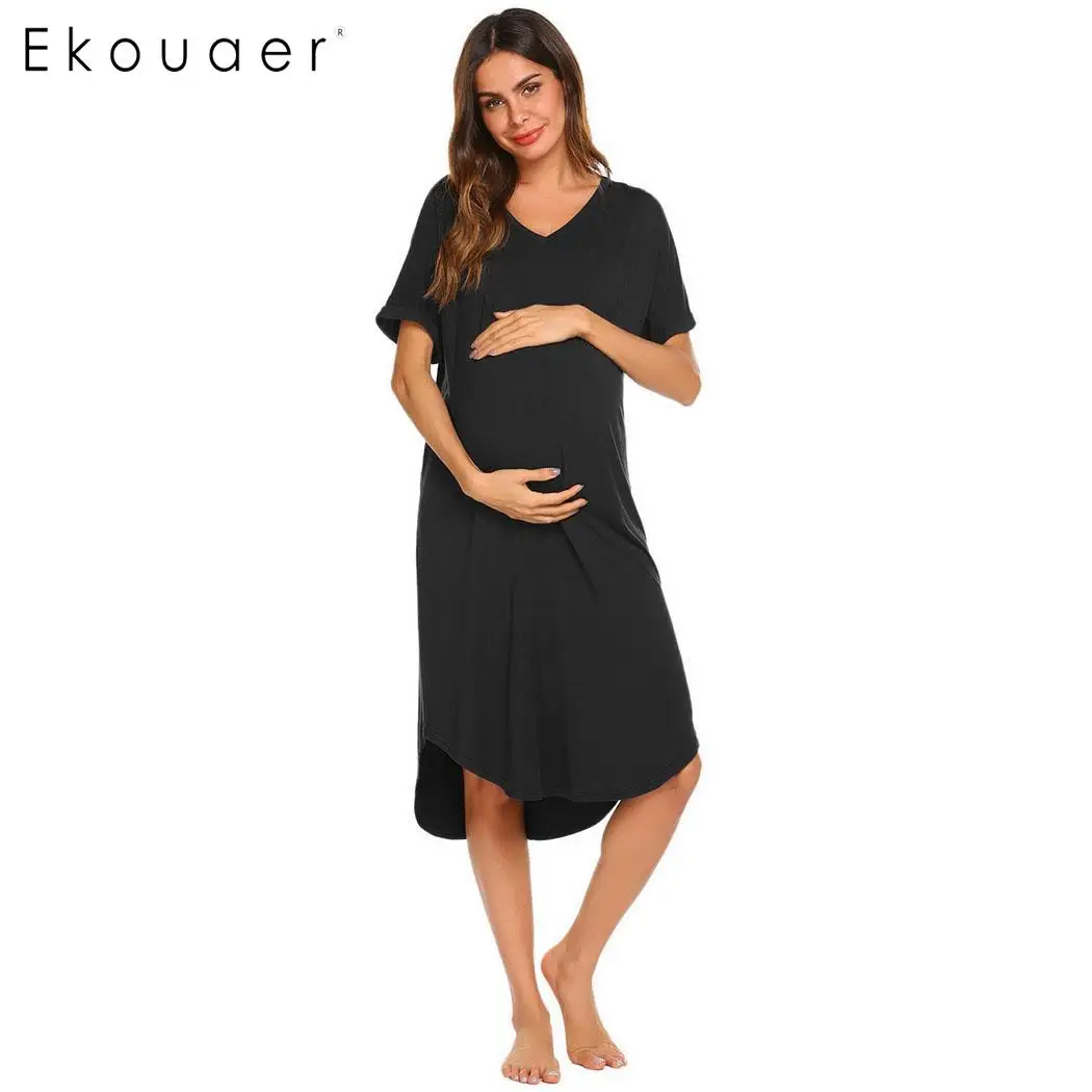Ekouaer Summer Nightgown Sleeve Short Women Nightdress Maternity Soft Sleepshirts Solid Sleepwear Ladies Lingerie Nighties
Ekouaer Summer Nightgown Sleeve Short Women Nightdress Maternity Soft Sleepshirts Solid Sleepwear Ladies Lingerie Nighties