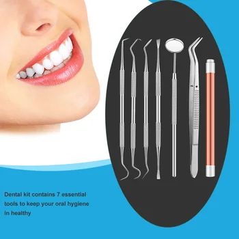 Dental Hygiene Kit Tooth Scraper Probe Tweezers Tools Dental Pick Set Stainless Steel Mouth Mirror Dentist Home Teeth Whitening
Dental Hygiene Kit Tooth Scraper Probe Tweezers Tools Dental Pick Set Stainless Steel Mouth Mirror Dentist Home Teeth Whitening