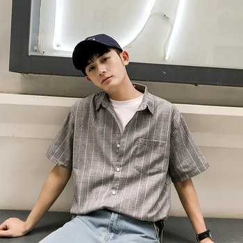 Summer New Plaid Shirt Men Fashion Retro Casual Shirt Man Streetwear Trend Wild Loose Short-sleeved Shirt Male Clothes M-XL
Summer New Plaid Shirt Men Fashion Retro Casual Shirt Man Streetwear Trend Wild Loose Short-sleeved Shirt Male Clothes M-XL