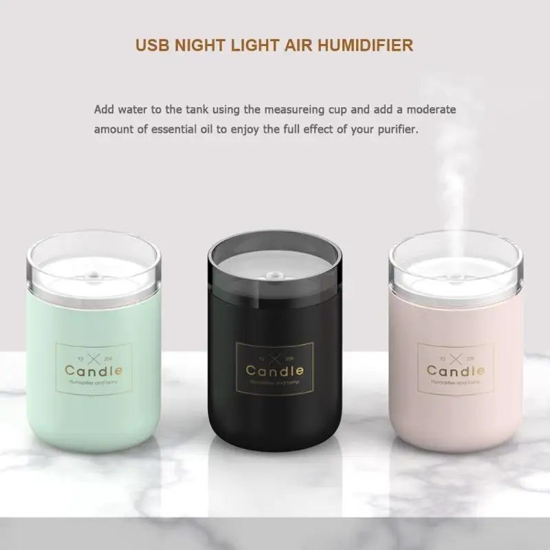 280ml USB Night Light Air Humidifier Aroma Essential Oil Diffuser Aromatherapy Air Purifier Mist Maker for Office Home Car
280ml USB Night Light Air Humidifier Aroma Essential Oil Diffuser Aromatherapy Air Purifier Mist Maker for Office Home Car