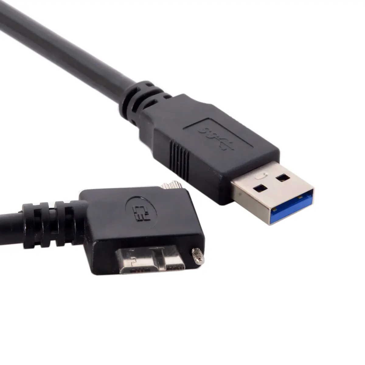 USB3.0 to 90 Degree Left Angled Micro USB Screw Mount Data Cable 3m for Industrial Camera
USB3.0 to 90 Degree Left Angled Micro USB Screw Mount Data Cable 3m for Industrial Camera