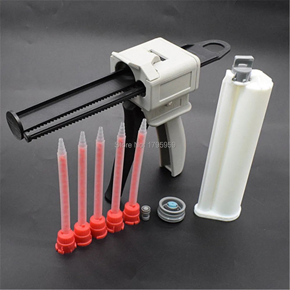 AB Epoxy Glue Gun Applicator Glue 75ml Adhensive Caulking Gun Mixed 10:1 and Mixing Nozzle 75ml 10:1 Empty Dual-Barrel Cartridge
AB Epoxy Glue Gun Applicator Glue 75ml Adhensive Caulking Gun Mixed 10:1 and Mixing Nozzle 75ml 10:1 Empty Dual-Barrel Cartridge