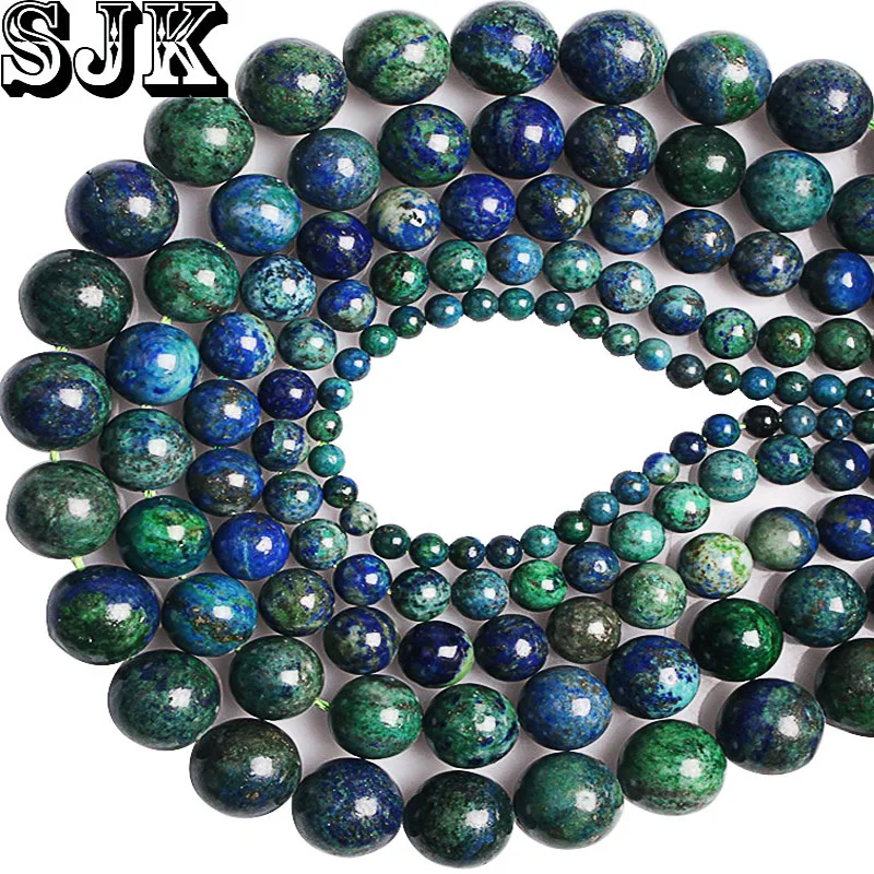 Natural Azurite Stone Beads Lapis Lazuli Malachite Round Smooth Loose Beads 4 6 8 10 12MM DIY For Bracelet Jewelry Making
Natural Azurite Stone Beads Lapis Lazuli Malachite Round Smooth Loose Beads 4 6 8 10 12MM DIY For Bracelet Jewelry Making