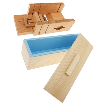 Silicone Mold Soap Making Tool Set Wooden Soap Loaf Cutter Box Wire Cutting Adjustable Front Board Kitchen Tools
Silicone Mold Soap Making Tool Set Wooden Soap Loaf Cutter Box Wire Cutting Adjustable Front Board Kitchen Tools
