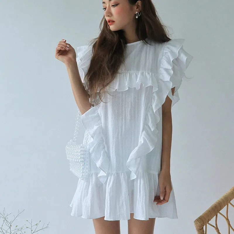 DEAT 2019 Summer Dress Female Ruffles Solid Clothes Sexy Butterfly Sleeve Elegant O neck Vestidos De Fiesta Vestidos ME271
DEAT 2019 Summer Dress Female Ruffles Solid Clothes Sexy Butterfly Sleeve Elegant O neck Vestidos De Fiesta Vestidos ME271