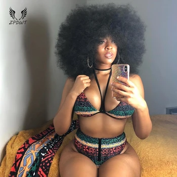 Sexy African High Waist Bikini Zipper Swimwear Women Tribal Swim Bathing Suit Triangle Bikini Bandage Two Piece Swimsuit Mujer
Sexy African High Waist Bikini Zipper Swimwear Women Tribal Swim Bathing Suit Triangle Bikini Bandage Two Piece Swimsuit Mujer