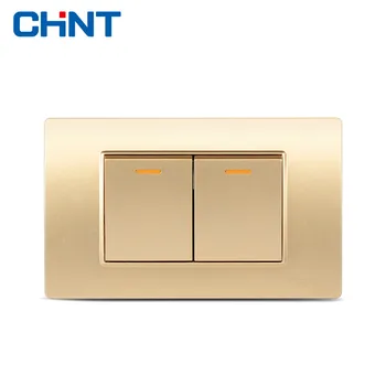 CHINT Electric 118 Type Switch NEW5D Steel Frame Champagne Golden Two Position Two Gang Two Way Switch Panel
CHINT Electric 118 Type Switch NEW5D Steel Frame Champagne Golden Two Position Two Gang Two Way Switch Panel