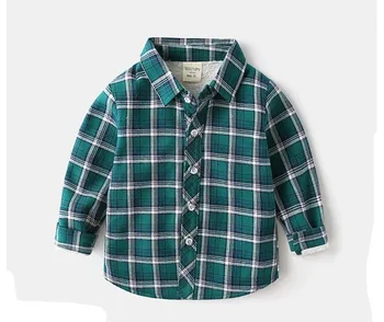 Baby Boy Shirt Plaid Plus Velvet Autumn Winter Casual Children Clothing Long Sleeve Lapels Button Toddler Boys Shirts 3 4 5 6 7Y
Baby Boy Shirt Plaid Plus Velvet Autumn Winter Casual Children Clothing Long Sleeve Lapels Button Toddler Boys Shirts 3 4 5 6 7Y