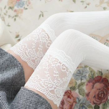 Autumn Winter Warm Lace Long Stockings Women Cable Knitted Cotton Over The Knee Long Pantyhose Thigh Floral Stockings
Autumn Winter Warm Lace Long Stockings Women Cable Knitted Cotton Over The Knee Long Pantyhose Thigh Floral Stockings