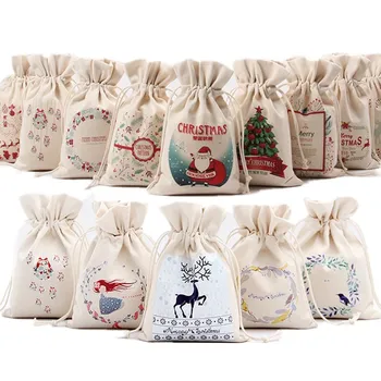 5pcs New Year Christmas Candy Bag Santa Claus Drawstring Canvas Sack Tableware Rustic Vintage Stockings Gift Bag 16x23.5cm
5pcs New Year Christmas Candy Bag Santa Claus Drawstring Canvas Sack Tableware Rustic Vintage Stockings Gift Bag 16x23.5cm