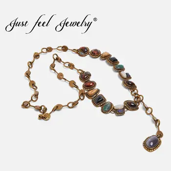 JUST FEEL Newest Designs Vintage Necklace Metal Resin Stone Necklace For Women Boho Ethnic Fashion High Quality Jewelry gift
JUST FEEL Newest Designs Vintage Necklace Metal Resin Stone Necklace For Women Boho Ethnic Fashion High Quality Jewelry gift