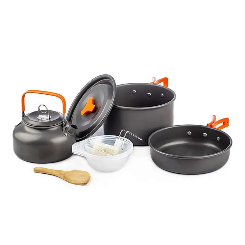Camping Cookware Outdoor Portable Cooking Mess Kit Lightweight Pots Pans Water Kettle Set for Backpacking Hiking Trekking Picnic
Camping Cookware Outdoor Portable Cooking Mess Kit Lightweight Pots Pans Water Kettle Set for Backpacking Hiking Trekking Picnic