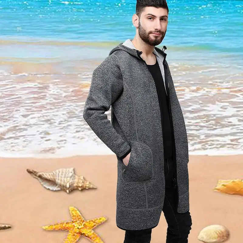 Outdoor Diving Trench Coat Hooded Warm Double-sided Wearable Long Cold-proof Surfing Diving Jacket Wetsuit for Men Women 
Outdoor Diving Trench Coat Hooded Warm Double-sided Wearable Long Cold-proof Surfing Diving Jacket Wetsuit for Men Women