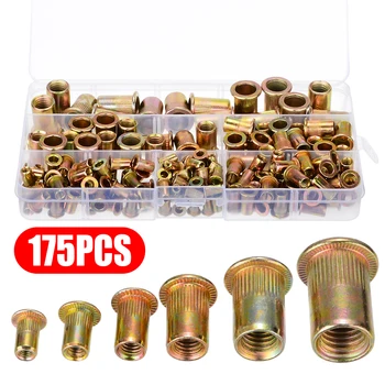 Mayitr 175pcs Rivet Nut Kit Multi Size M3 M4 M5 M6 M8 M10 Mixed Zinc Plated Carbon Steel Rivnut Insert Nutsert Threaded
Mayitr 175pcs Rivet Nut Kit Multi Size M3 M4 M5 M6 M8 M10 Mixed Zinc Plated Carbon Steel Rivnut Insert Nutsert Threaded