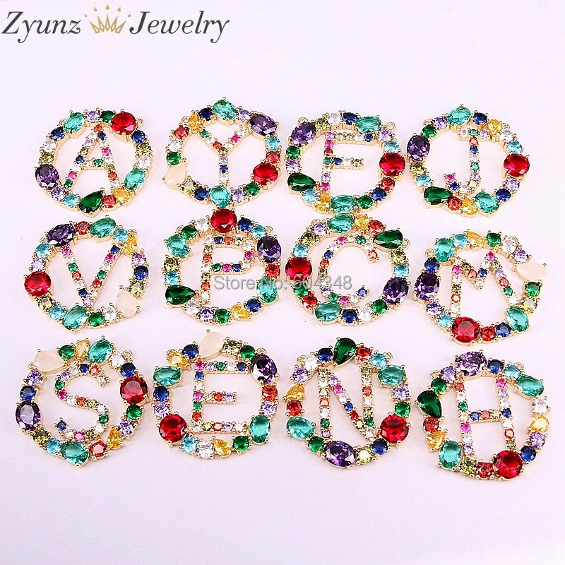 3PCS Gold Electroplated Large Alphabet CZ Pendant, 36MM, Rainbow Color Intitial Letter Pendant, Micro Pave CZ Necklace Pendant
3PCS Gold Electroplated Large Alphabet CZ Pendant, 36MM, Rainbow Color Intitial Letter Pendant, Micro Pave CZ Necklace Pendant