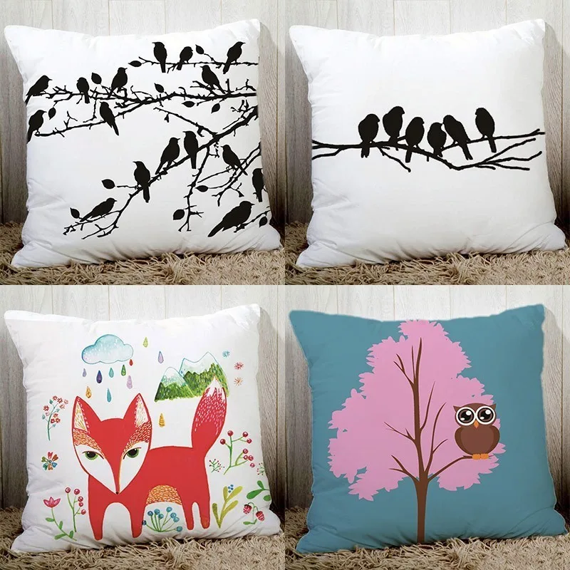 Cartoon animals printed birds cushion cover sofa bedding home decorative pillow cover pillowcase 45x45cm fine polyester no fade
Cartoon animals printed birds cushion cover sofa bedding home decorative pillow cover pillowcase 45x45cm fine polyester no fade