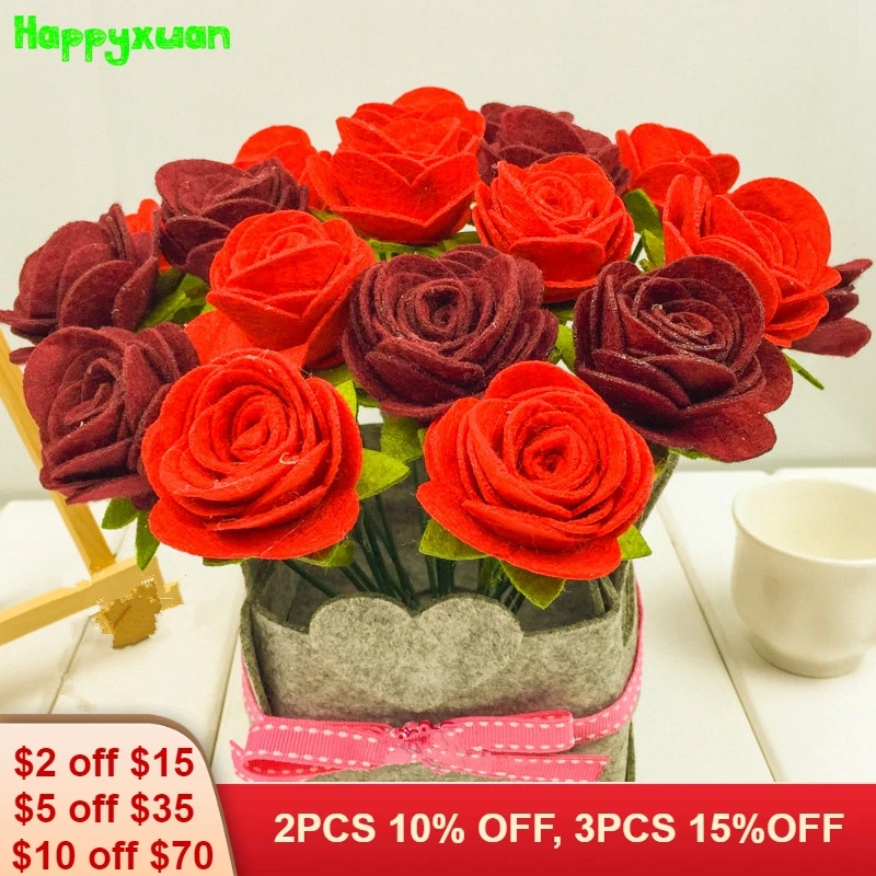 Happyxuan Non-woven Roses Flower Pots Handmade Cloth Diy Material Package Cultivation Simulation Flower Decoration Toys
Happyxuan Non-woven Roses Flower Pots Handmade Cloth Diy Material Package Cultivation Simulation Flower Decoration Toys