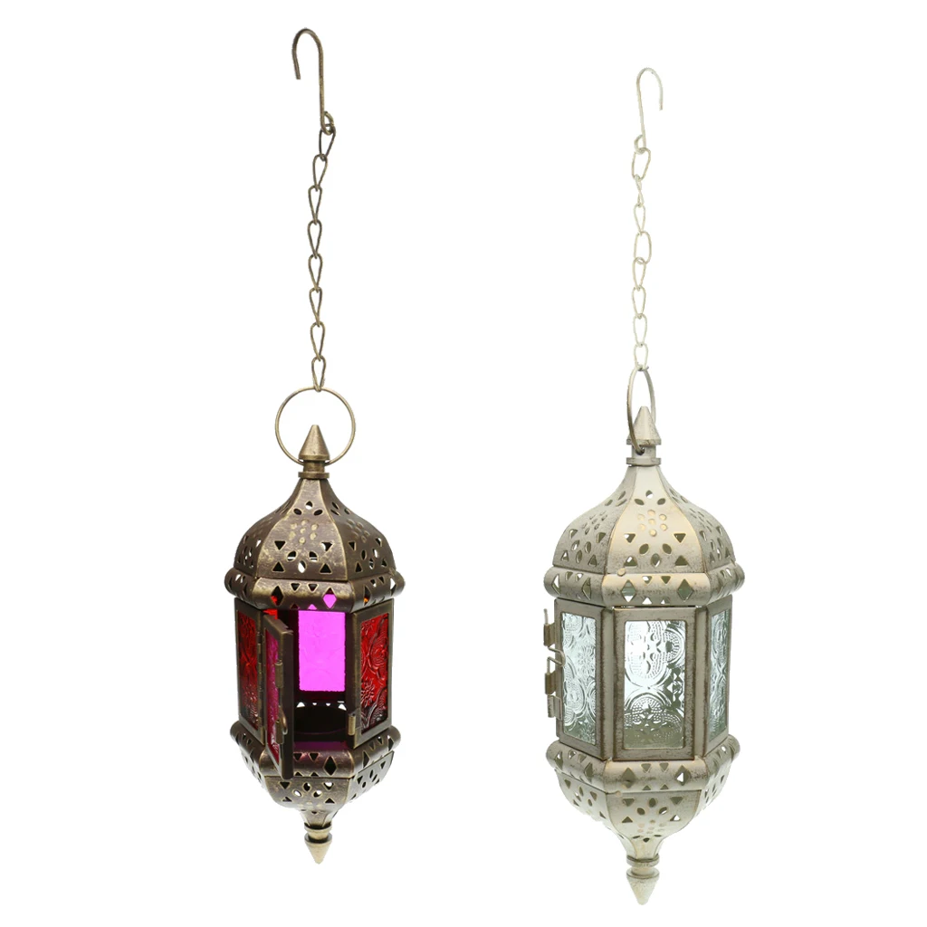 2pcs Moroccan Style Wrought Iron Hanging Candleholder Candlestick Lantern Tea Light Candle Holder
2pcs Moroccan Style Wrought Iron Hanging Candleholder Candlestick Lantern Tea Light Candle Holder