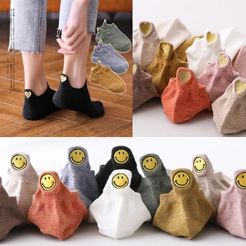 LNRRABC 2019 new Women Smile face Girl Japanese Love New product Fashion Boat socks Boat Socks Summer Cotton heel embroidery
LNRRABC 2019 new Women Smile face Girl Japanese Love New product Fashion Boat socks Boat Socks Summer Cotton heel embroidery