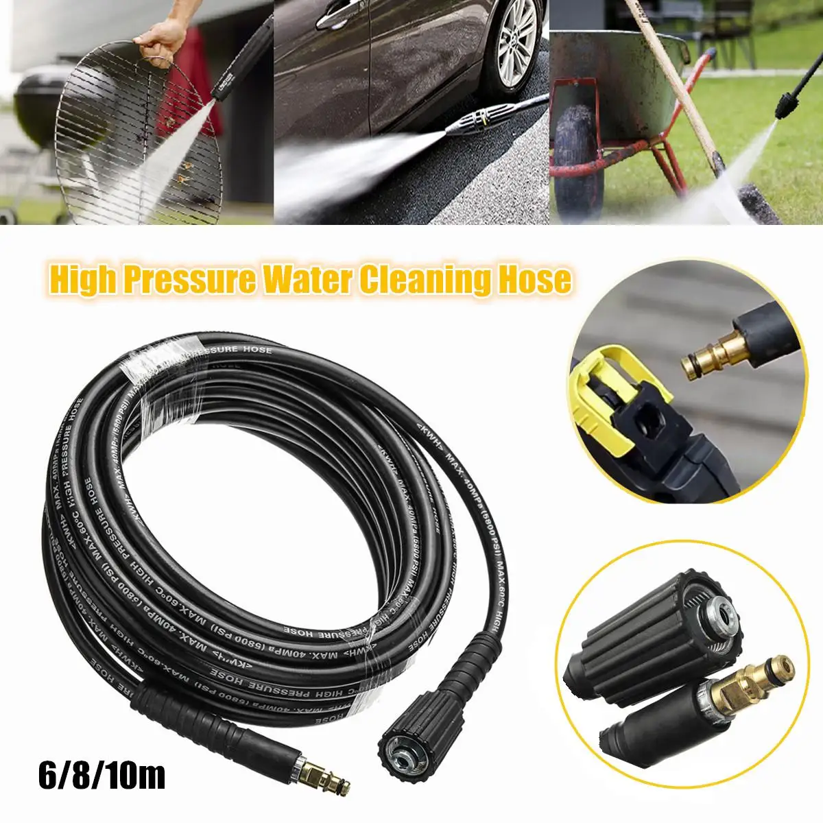 6m/ 8m/10m High Pressure Water Cleaning Hose for Karcher K2 K3 K4 K5 K6 K7 0.5''
6m/ 8m/10m High Pressure Water Cleaning Hose for Karcher K2 K3 K4 K5 K6 K7 0.5''