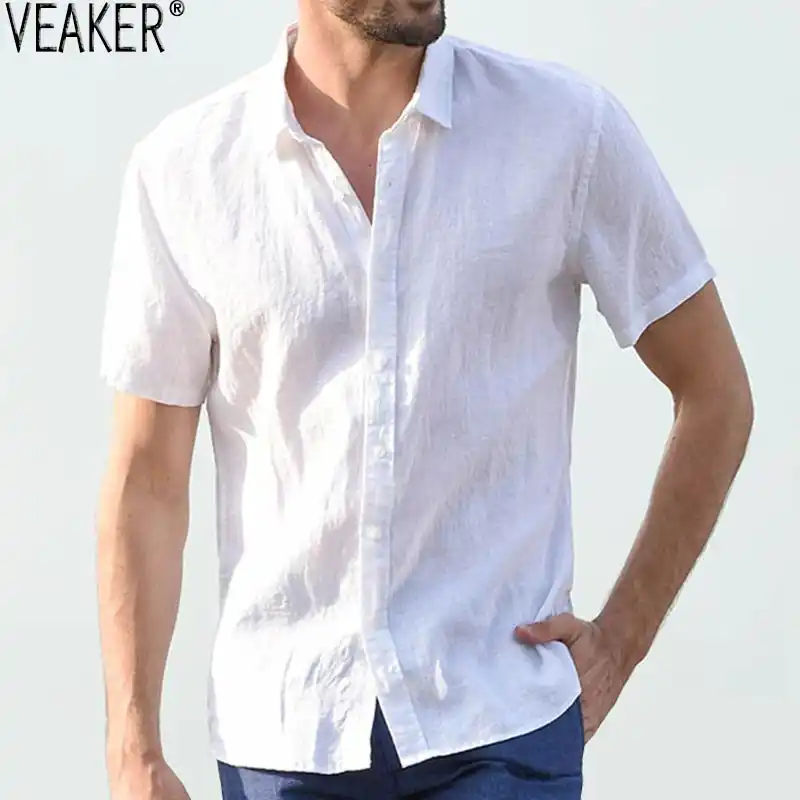 white linen dress shirt mens