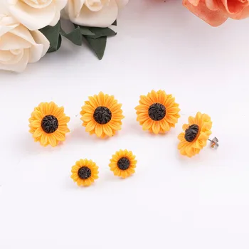 New Sunflower Earrings Stainless Steel Stud 15mm 18mm Resin Cabochon Earrings for Women Jewelry Gift
New Sunflower Earrings Stainless Steel Stud 15mm 18mm Resin Cabochon Earrings for Women Jewelry Gift