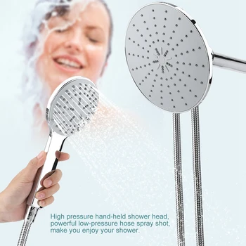 Chrome Plate High Pressure 3 Way Multi Setting Rainfall Style Dual Handheld Shower Head Combo
Chrome Plate High Pressure 3 Way Multi Setting Rainfall Style Dual Handheld Shower Head Combo