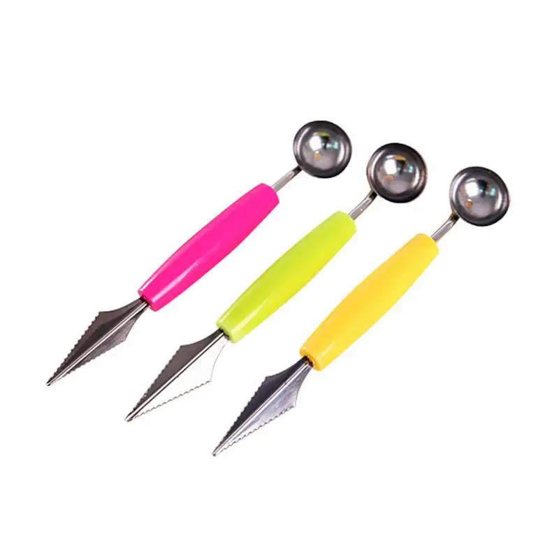 Double Head Stainless Steel Fruit Platter Digging Ball Corrugated Carving Knife Watermelon Spoon Fruit Carving Device
Double Head Stainless Steel Fruit Platter Digging Ball Corrugated Carving Knife Watermelon Spoon Fruit Carving Device
