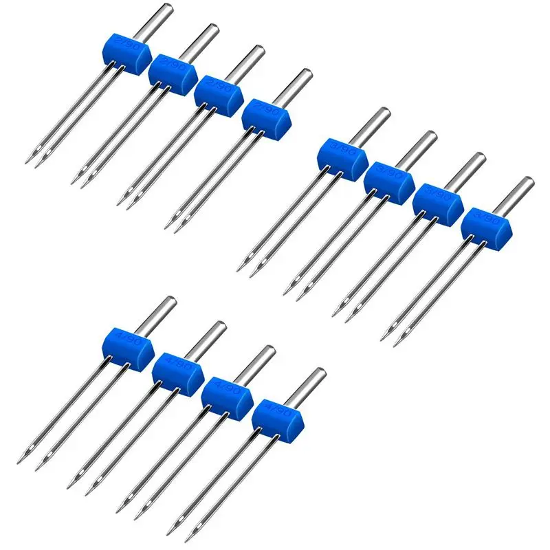 12 Pieces Twin Needles, Double Twin Needles with Plastic Box for Household Sewing Machine, 3 Sizes Mixed 2.0/ 90, 3.0/ 90, 4.0
12 Pieces Twin Needles, Double Twin Needles with Plastic Box for Household Sewing Machine, 3 Sizes Mixed 2.0/ 90, 3.0/ 90, 4.0