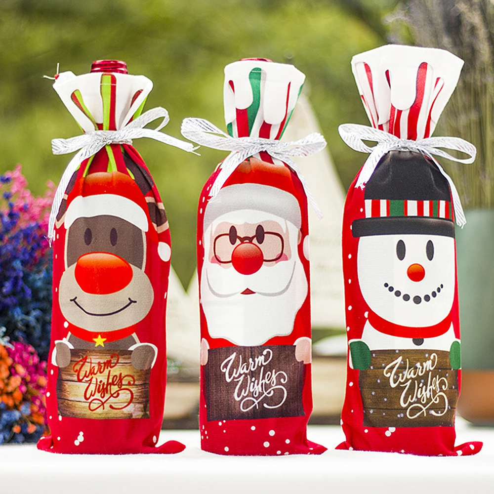 Christmas ornaments Decorations Home Dinner Party Table Decors Wine Cover Santa Claus Snowman Gift Navidad Xmas Party Supplies
Christmas ornaments Decorations Home Dinner Party Table Decors Wine Cover Santa Claus Snowman Gift Navidad Xmas Party Supplies