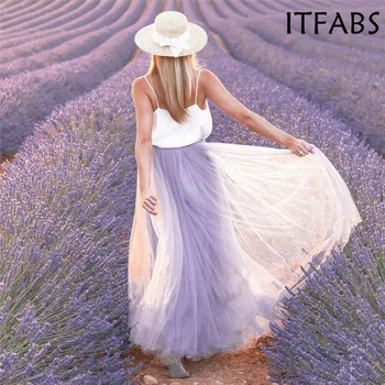 Sexy Double Mesh Pleated Long Skirt Women summer solid tulle tutu skirt women summer clothes
Sexy Double Mesh Pleated Long Skirt Women summer solid tulle tutu skirt women summer clothes
