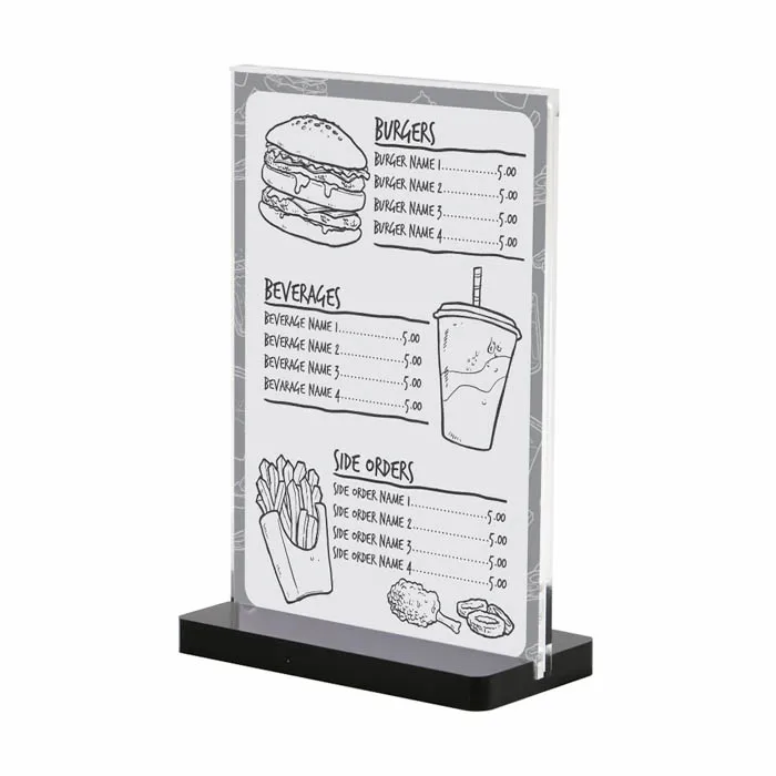 A5 Acrylic Frame Stand Black Base Photo Frame Desk Picture Holder Magnetic Frame Acrylic Menu Stand Poster Cover Price Display
A5 Acrylic Frame Stand Black Base Photo Frame Desk Picture Holder Magnetic Frame Acrylic Menu Stand Poster Cover Price Display