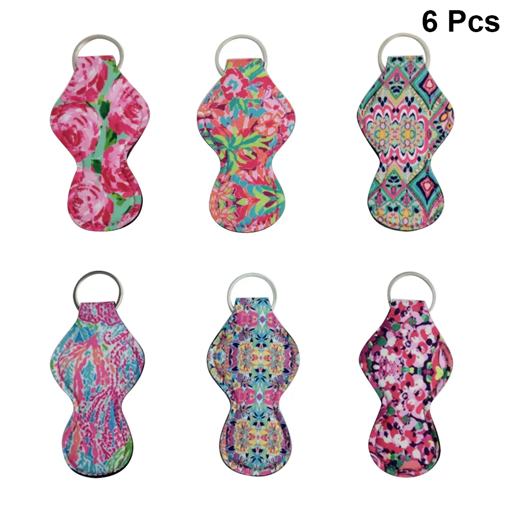 6pcs Lipstick Holder Keychain 6 Diffrent Vibrant Prints Chapstick Key Chain Holder for Kids and Adult
6pcs Lipstick Holder Keychain 6 Diffrent Vibrant Prints Chapstick Key Chain Holder for Kids and Adult