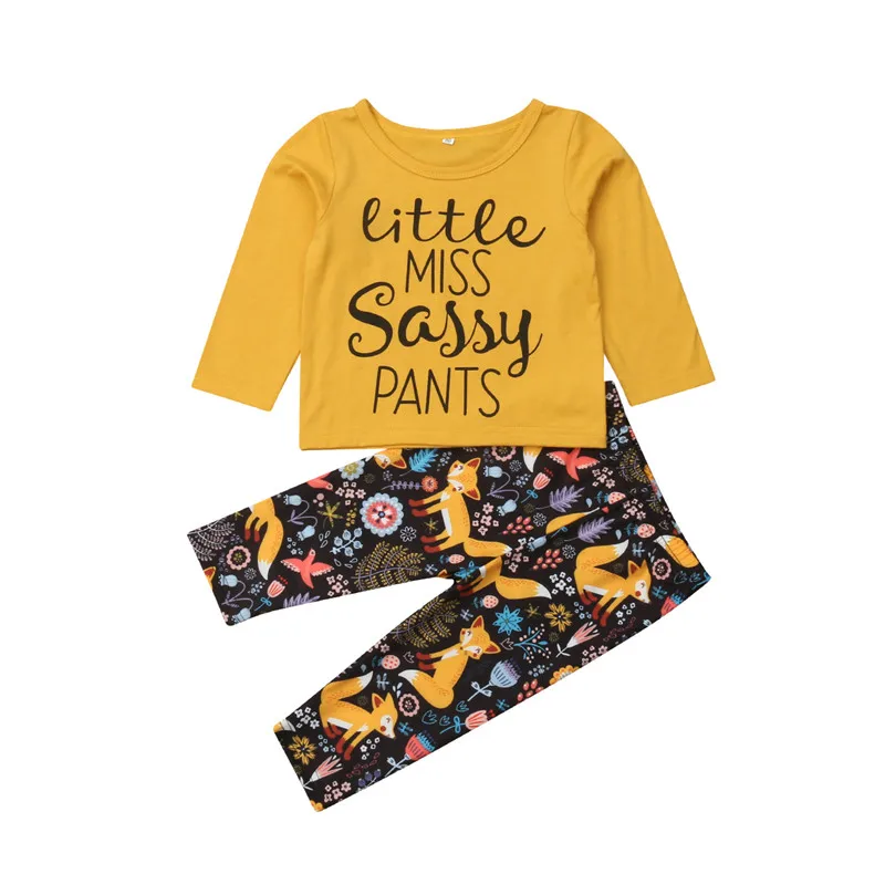 Toddler Newborn Baby Girls Clothes Set Autumn Long Sleeve Yellow T-shirt Pants Autumn Girl Clothing Tracksuit Outfits 2PCS
Toddler Newborn Baby Girls Clothes Set Autumn Long Sleeve Yellow T-shirt Pants Autumn Girl Clothing Tracksuit Outfits 2PCS