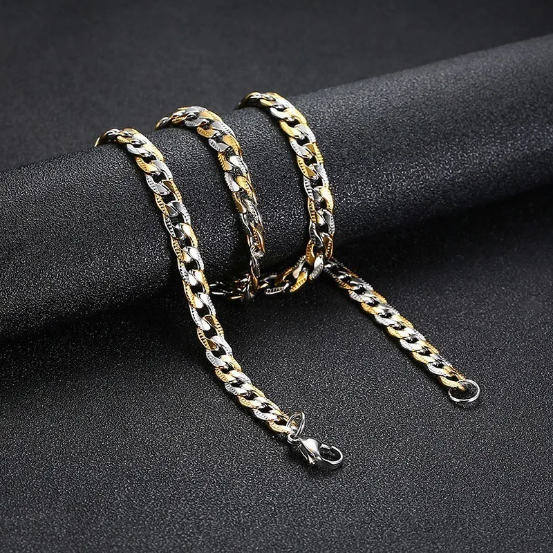Vnox Mens Chain Choker Necklaces 7MM Gold and Silver Tone Stainless Steel collar masculino 24
Vnox Mens Chain Choker Necklaces 7MM Gold and Silver Tone Stainless Steel collar masculino 24