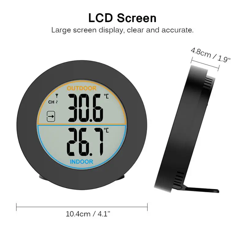 Digital Thermometer Hygrometer Electronic LCD Temperature Humidity Meter Weather Station Indoor Outdoor Clock
Digital Thermometer Hygrometer Electronic LCD Temperature Humidity Meter Weather Station Indoor Outdoor Clock