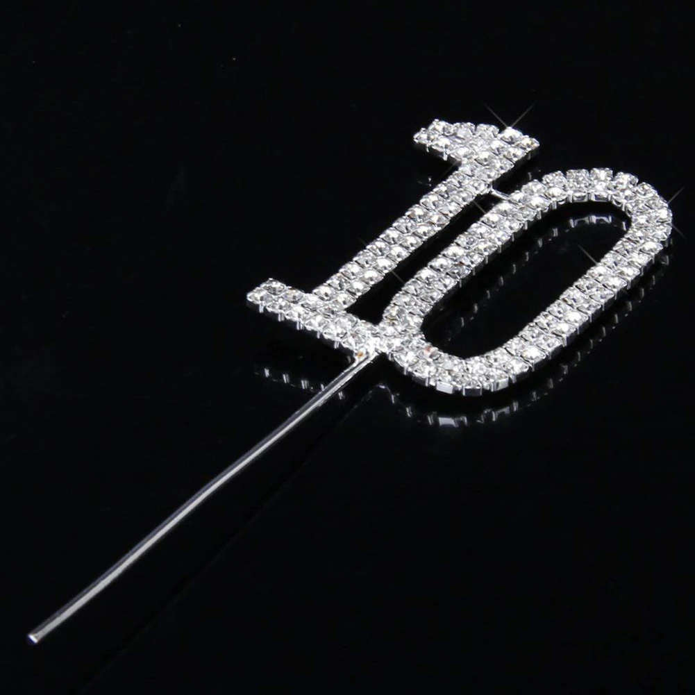 One Pack Rhinestone Number 10 Cake Toppers Shabby Chic Rustic Wedding Cake Topper Pick Decoration For 10th Anniversary
One Pack Rhinestone Number 10 Cake Toppers Shabby Chic Rustic Wedding Cake Topper Pick Decoration For 10th Anniversary