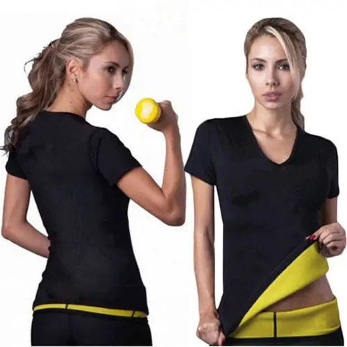 Women Hot Neoprene Bodyshaper Slimming Waist Fitness T Shirt Short Sleeve Tops Plus Size
Women Hot Neoprene Bodyshaper Slimming Waist Fitness T Shirt Short Sleeve Tops Plus Size