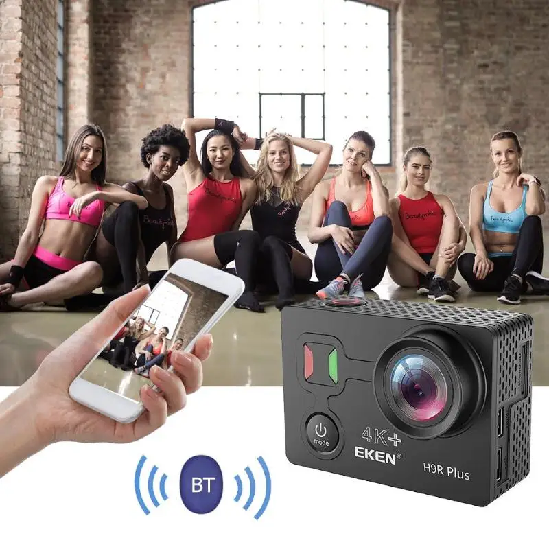 EKEN H9R Plus Action Camera 4K Ultra HD 30FPS WiFi 2.0inch 14MP Ambarella A12 Chip 30m Underwater Waterproof Cam Sport Camera
EKEN H9R Plus Action Camera 4K Ultra HD 30FPS WiFi 2.0inch 14MP Ambarella A12 Chip 30m Underwater Waterproof Cam Sport Camera