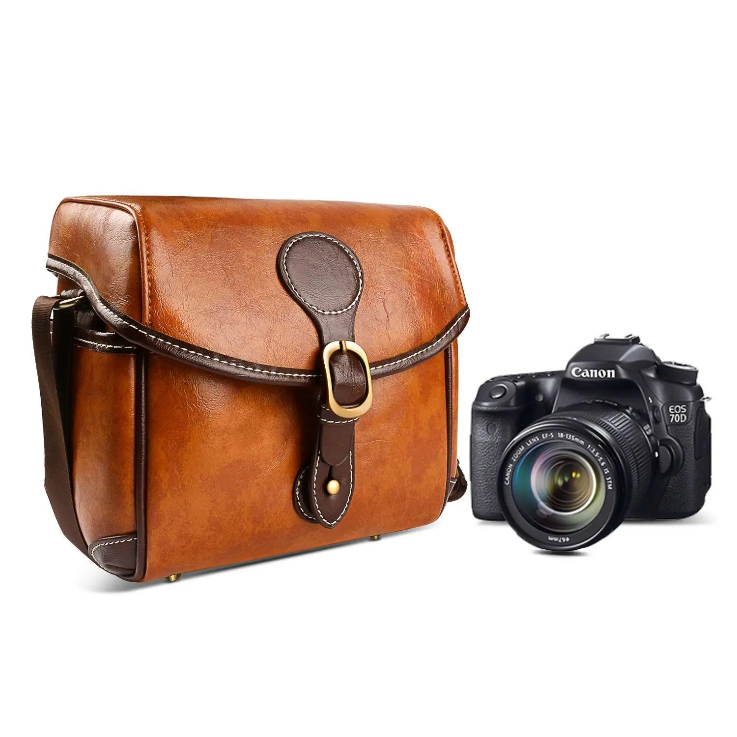 Vintage Camera Bag, DSLR Shoulder Camera Bag with Removable Inserts, Waterproof Shockproof Camera Case for Canon, Nikon, Sonny,n
Vintage Camera Bag, DSLR Shoulder Camera Bag with Removable Inserts, Waterproof Shockproof Camera Case for Canon, Nikon, Sonny,n