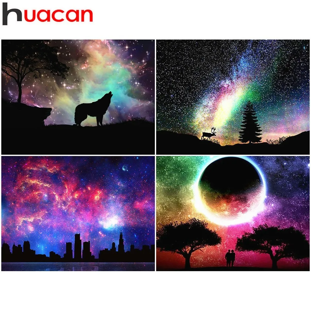 HUACAN Full Square Diamond Painting Landscape 5D Diy Diamond Embroidery Star Wolf Home Decoration Picture Mosaic Rhinestone
HUACAN Full Square Diamond Painting Landscape 5D Diy Diamond Embroidery Star Wolf Home Decoration Picture Mosaic Rhinestone