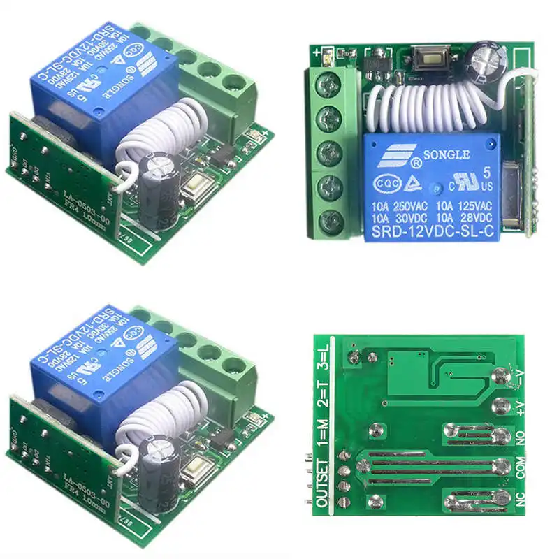 Newest DC12V 433mhz Wireless Relay Remote Switch 10A 1 Channel Receiver Wireless Relay RF Remote Control Switch DIY Module
Newest DC12V 433mhz Wireless Relay Remote Switch 10A 1 Channel Receiver Wireless Relay RF Remote Control Switch DIY Module